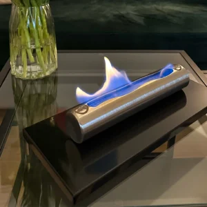 Biokominek Stainless Czarny Połysk