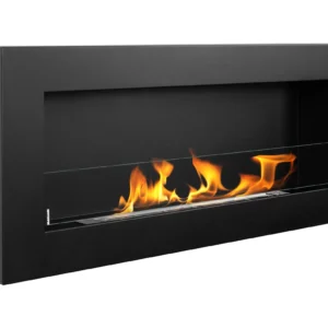 Biokominek Box 900×400 czarny z szybą