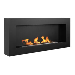 Biokominek wiszący box 90 × 40 cm czarny mat